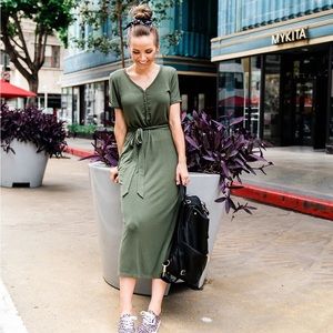 Merrick White Anywhere Henley Dress